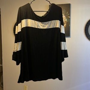 Black and white dress shirt